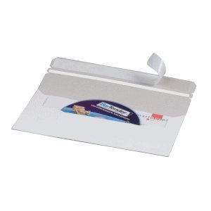 smartboxpro CD/DVD-Versandtaschen 218x122mm mit Fenster haftklebend weiß VE=100 Stück