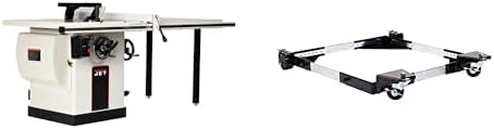 JET 12-Inch XACTA Table Saw, 50-Inch Rip, 5 HP, 230V 1Ph (JTAS-12-DX) + Mobile Base (708119)
