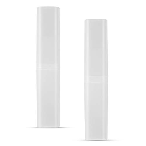VonpriEstuche para cepillo de dientes, caja de almacenamiento portátil para cepillo de dientes, para viajes familiares, negocios, escuela, Vonpri, Transparente, 2.00[set de ]