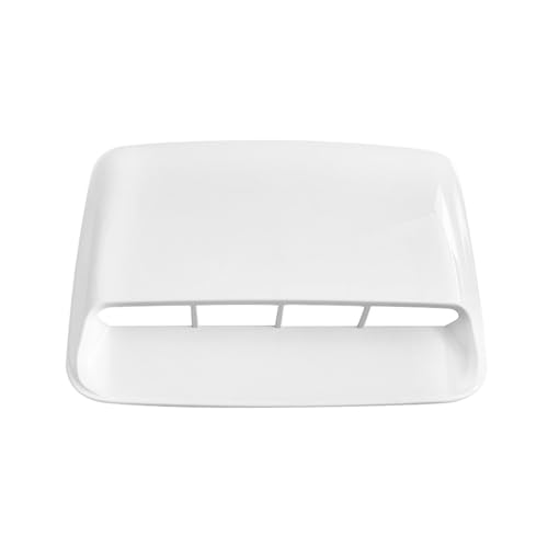 srasakan 40*28cm 汎用 車用 装飾 ダミー ダクト エアー ボンネット フロントカバー エアインテーク ダクト カバー ABS製 カスタム 外装 パーツ ホワイト