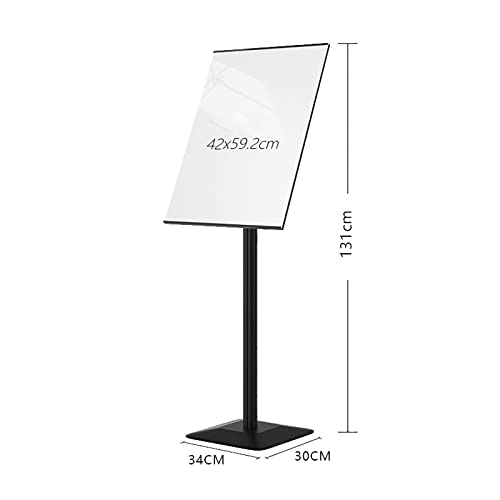 Support d'affiche A2 noir en aluminium réglable avec pied stable pour menu - 4