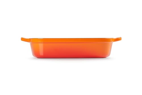 Image of Le Creuset Enameled Cast Iron Rectangular Roaster, 5.25 qt., Flame