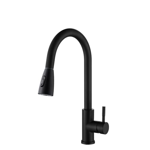 Wasserhahn Küche, Küchenarmatur mit Brause Ausziehbar Edelstahl Spültischarmatur, 360°Grad Drehbar,Hochdruck Einhand-Spültischbatterie Mischbatterie Küche Cover