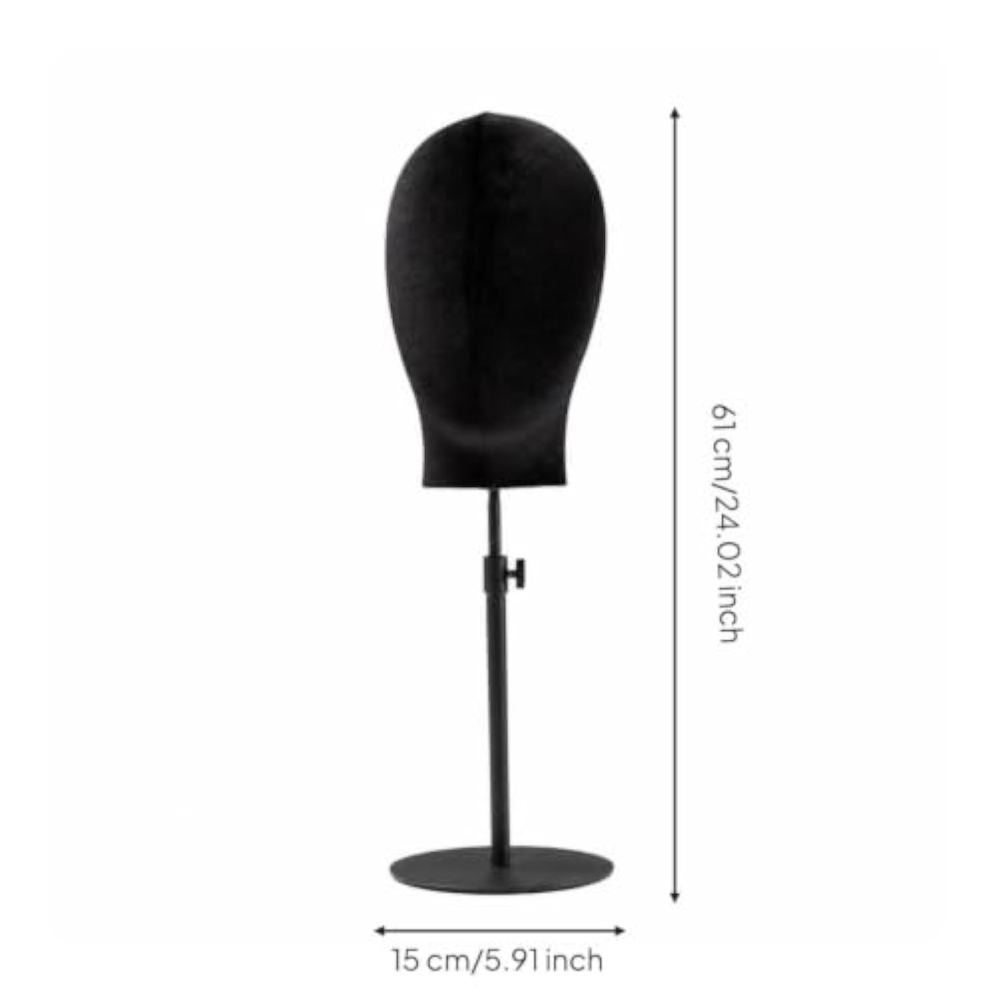 Adjustable Height Professional Mannequin Head with Stable Base