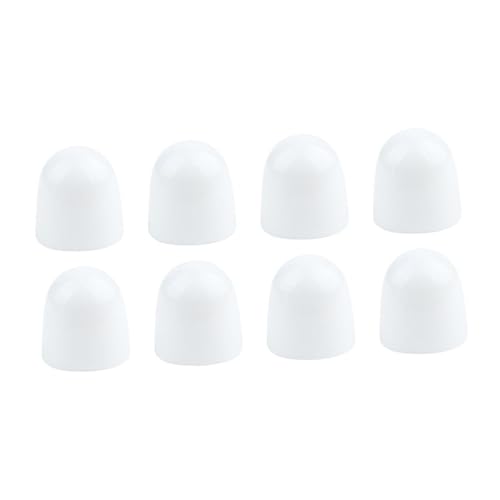 Kuntesetty 8Pcs Toilet Bolt Covers Screw Trim Cover Lightweight Decorative Practical Toilet Parts Bolt Cover Replacement for Home Use, White