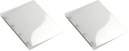 Europel A4 Size Transparent 16 mm 4 Ring Binder — Refillable Paper Folder for School, Meetings, Office, Travel & Home — Waterproof, Travel Friendly & Eco-Friendly Document Organizer — White