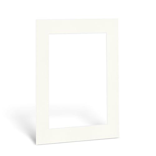 Bildershop 24 Passepartout Blanco Crema Blanco Puro Blanco Insertos para Marcos de Fotos Oferta (Blanco Crema, 21x29,7 cm (AnxAl)   Recorte interior 13x18 cm (AnxAl))
