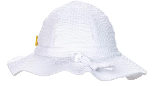Image of Baby & Toddler Wide Brim Sun Hats UPF 50+ Sun Protection Bucket Cap Cute Adjustable Hat in Seersucker