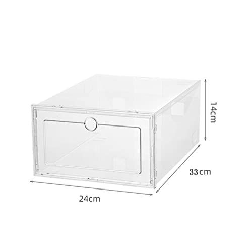 FAVOMOTO Organizador de sapatos de plástico, 6 peças, caixas de sapato empilháveis de plástico trans