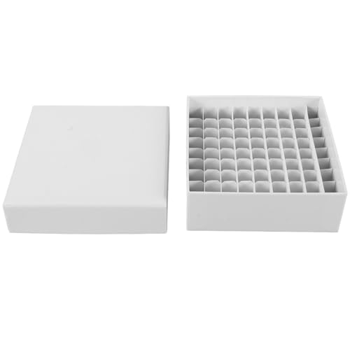 NUOBESTY Boîte Cryogénique pour Tubes de Microcentrifugeuse, 81 Grilles, Conservation en Congélateur pour Hôpitaux et Recherche Scientifique