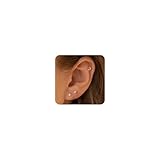 VRIUA Hypoallergenic Flat Back Earrings for Women - 14K Gold Plated Small Star Moon Sun Flat Back Stud Earrings Cartilage Helix Piercing Jewelry
