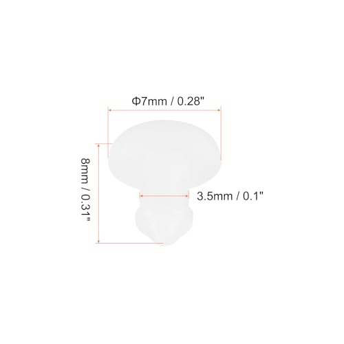Image of Snap in Locking Hole Plugs Rubber Panel Seal Cover Drilled Silicone Caps, [for Kitchen Rubber, Waterproof Sealing Plugs] - 3.5mm /0.1in /White /10Pcs