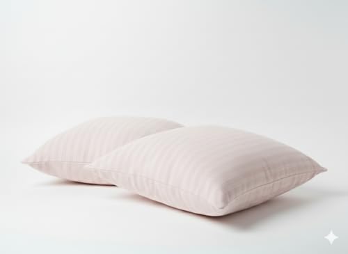 Image of Baby Pink Decorative Cushion Set of 2 | 16 x 16 Inch Soft Seating Accent for Sofa Chair | Elegant Home Furnishing Accessory for Living Room Bedroom Office Decor (Baby-Pink, 2)