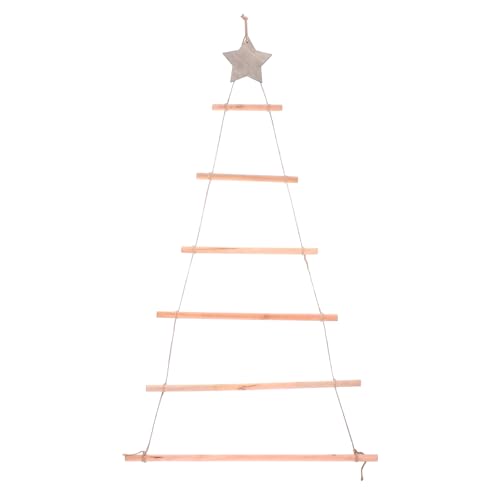 Healifty Holz Weihnachtsbaum Wanddeko Holz Deko Baum mit Stern zum...