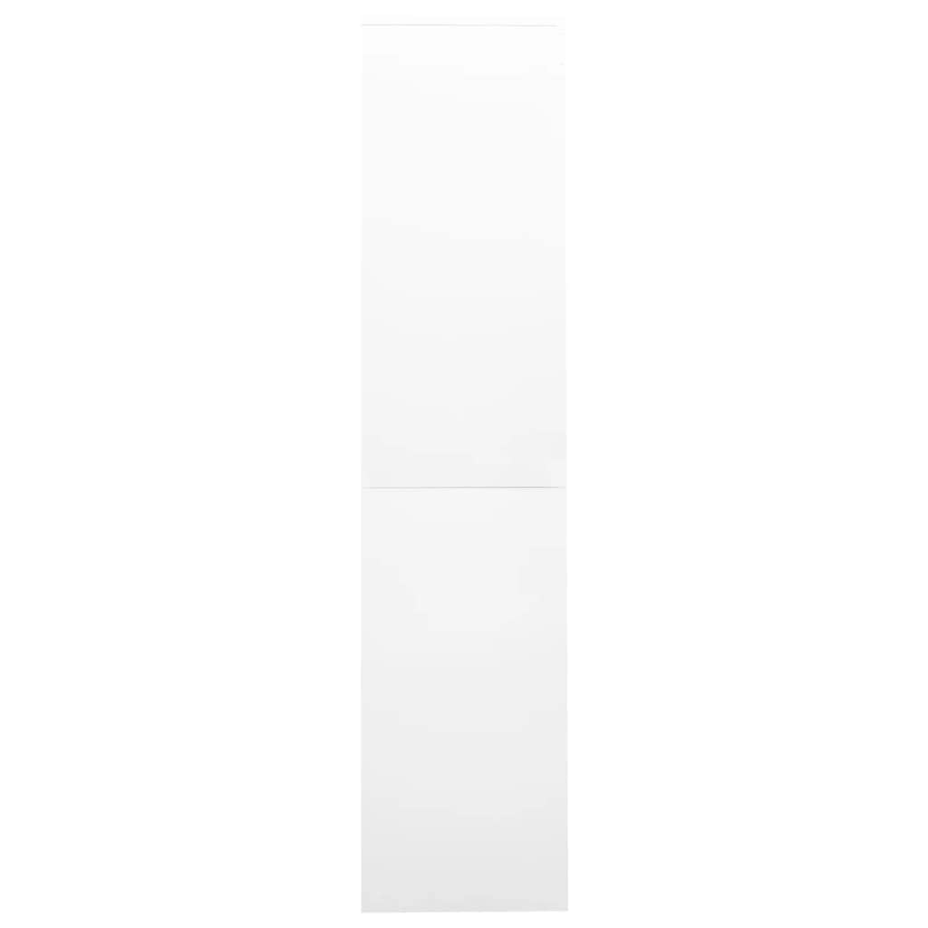 vidaXL Armario de Oficina Puerta Corredera Mueble Archivador Armario Almacenamiento Archivos Documentos Organizador Acero Blanco 90x40x180 cm