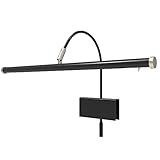 Cocoweb 19" Grand Piano Lamp with Integrated LED Black with Satin Nickel Accents - GPLED19SND