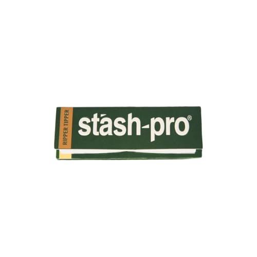 Image of Stash-Pro RipperTipper Brown King Size Smoking Rolling Paper 10 Packs of 32 Leafs with 32 Filter Tips Each