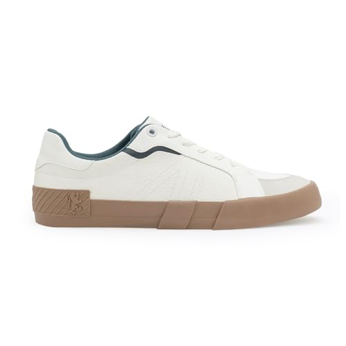Image of Red Tape Men's Sneakers Off White Pu Round Toe Lace-Up Responsive Sole