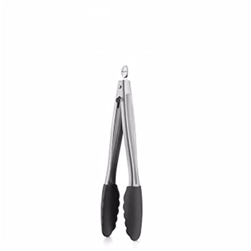Pinzas de cocina de acero inoxidable, pinzas de silicona resistentes para cocinar a la parrilla, barbacoa y servir, ideales para filetes, verduras y mucho más