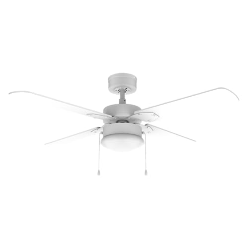 Cecotec Ventilador de Techo con Luz EnergySilence Aero 450 FullWhite de 50 W y 42” con luz, 3 Velocidades, 4 Aspas Reversibles y Modo winter-summer