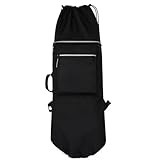 KoiLykke Longboard Carrying Bag Backpack Electric Skateboard and Standard Boards, 110 cm x 32 cm, Oxford Cloth, Water Resistant, with Shoulder Straps and Handle, Black