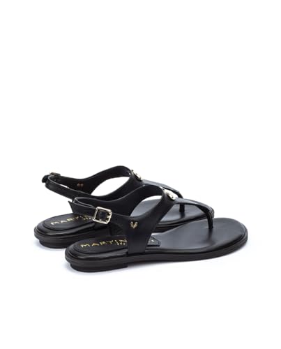 Martinelli Para Mujer. 1535-B006Z Sandalia Plana De Piel Mazzini 1535 Negro (37), Plano, 1 A 3Cm, Hebilla, Casual, CláSico - 3