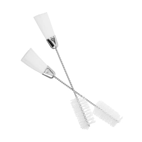 Juego de 2 cepillos de limpieza de doble cabeza, parte de mantenimiento de instrumentos, trompeta para...