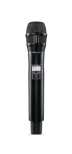 Shure QLXD2/N8SB Handheld Transmitter with Nexadyne 8/S Black Supercardioid Vocal Mic Capsule - for QLX-D Digital Wireless Microphone Systems, Receiver Sold Separately | H50 Band (QLXD2/N8SB=-H50)