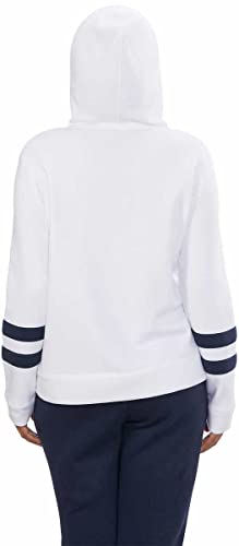 Nautica Womens Lightweight Pullover Sweatshirt Hoodie (Medium, White) #TOP2
