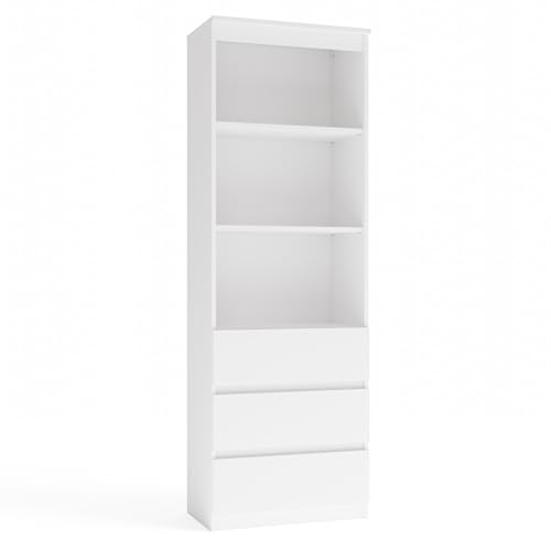 CDF Bücherregal RS-60 Olimp | Farbe: weiß | Für Wohnzimmer, Büro,...