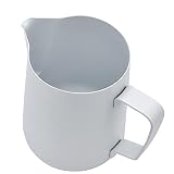SIPLIV 20 oz (600 ml) ze stali nierdzewnej do espresso dzbanek do spieniania mleka dzbanek na mleko macchiato cappuccino latte sztuka dzbanek do spieniania filiżanki - biały