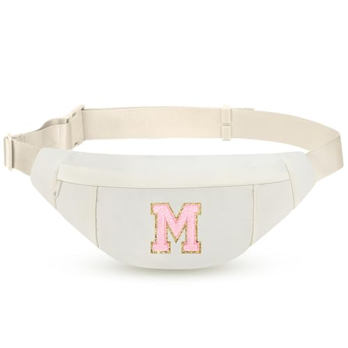 Image of Monogrammed Gifts for Women Men Fanny Pack Shoulder Bag Personalized Birthday Gift for Friends Sister,Letter M