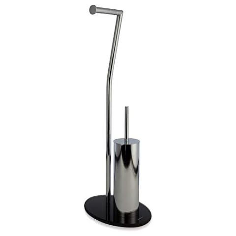 möve Stand Toilettenpapierhalter mit bruchsicherem Glas Cover