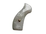Generic New! Grips Compatible with Taurus Small Frame, M 85, 38 Special 2”, Smooth White Pearl Color Polymer Resin, Handmade