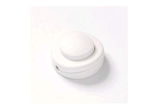 INTERRUTTORE A PEDALE BIANCO ROTONDO PER LAMPADE E PIANTANE