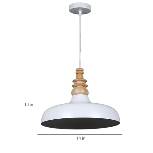 Image of MONI Lights Modern Aluminium White Hanging Pendant Ceiling Lamp for Living Room, Dining Area, Kitchen & Bedroom - Stylish Decorative Hanging Light Fixture (Pack of 1)