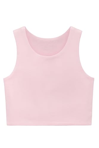 Image of Lilax Girls' Double Lined Sleeveless Basic Crop Tank Top