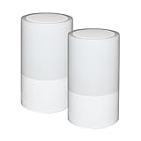 LFI Lights Emergency Table Lamp for Power Outages, 200+ Hr Rechargeable Light with USB Charger, 3-in-1 Cable, 3 Modes, Touch Sensor - Portable LED Lantern for Home Disaster Preparedness 2pc White.