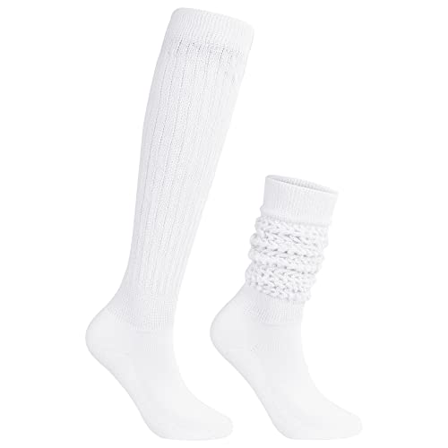 Image of Century Star Knee High Slouch Socks for Women - 80s 90s Scrunch Socks Soft Leg Warmers Stacked Boot Socks Holiday Daily