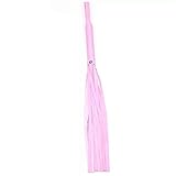 ♥ Matériel: cuir PU Flybloom Fouet d\'équitation avec poignée antidérapante en Microfibre (Rose)