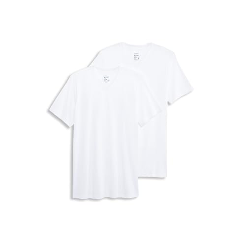 Jockey Men's Undershirt Made in America 100% Cotton V-Neck Undershirt - 2 Pack