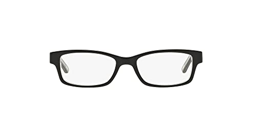 Polo Ralph Lauren Kids' PP8518 Rectangular Prescription Eyewear Frames, Shiny Black On Crystal/Demo Lens, 46 mm
