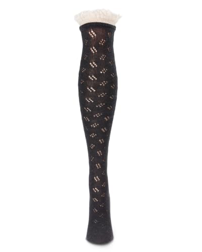 Image of MeMoi Jumbo Cable Over The Knee Cotton Blend Warm Socks