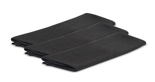 Dynavox Schallplattenreinigungstücher MFC6, antistatische Mikrofaser-Tücher, effektive Staub-Entfernung von Vinyl-Schallplatten, 32 x 32 cm, 3er-Set, schwarz