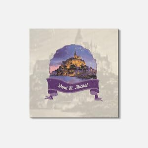 Pack of 6-2 Stickers - Mont St. Michel France Graphic Vinyl Decal Sticker