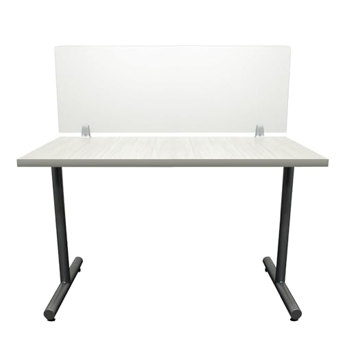 OBEX Clear Acrylic Desk Mounted Privacy Panel, 12" x 60", Clear