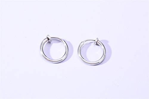 VNOX Unisex Vinatge Stainless Clip On Earrings Non Piercing Feather Charm Dangle Hinged Stud Earrings for Men Women Teen4