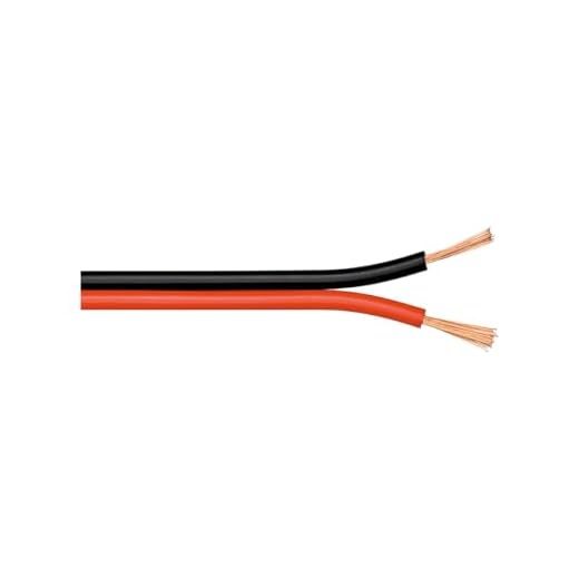 Goobay 67728 Cavo per altoparlanti 2x0,75mm² CCA a trefoli / cavo per altoparlanti cavo audio meterware / cavo per altoparlanti cavo audio a trefoli / cavo per subwoofer / rosso nero / 10m