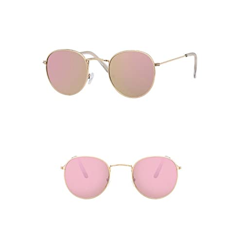 Lunettes de soleil rondes en métal contre l'éblouissement au volant style rétro unisexe