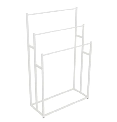Toallero de pie de diseño estilizado y estructura robusta de 110 cm 2